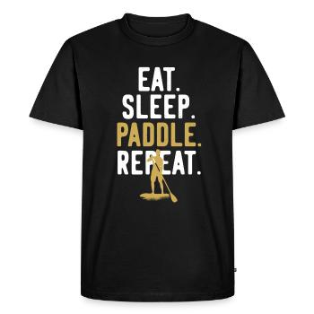 Stand Up Paddling Sup Repeat - T-shirt Premium bio Homme - noir - Devant - Nico (187cm)