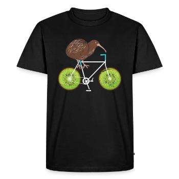 New Zealand kiwi gift - Men's Premium Organic T-Shirt - black - Front - Nico (187cm)