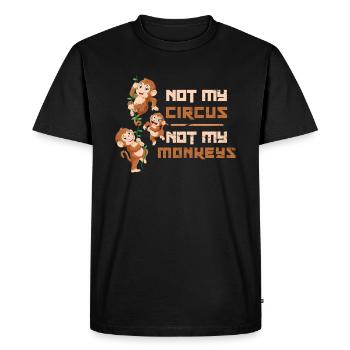 Monkey circus - Men's Premium Organic T-Shirt - black - Front - Nico (187cm)