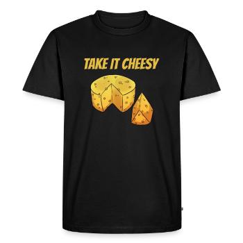Take It Cheesy Cheese Fondue - Men's Premium Organic T-Shirt - black - Front - Nico (187cm)