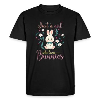 Hare - Men's Premium Organic T-Shirt - black - Front - Nico (187cm)