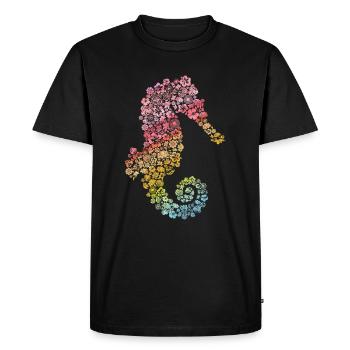hippocampe - T-shirt Premium bio Homme - noir - Devant - Nico (187cm)