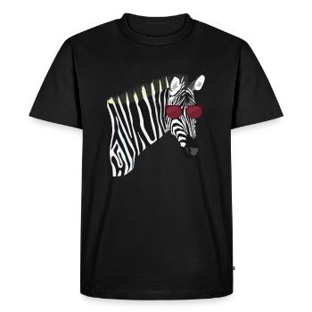 zèbre - T-shirt Premium bio Homme - noir - Devant - Nico (187cm)