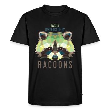 Raccoon kids bandit - Men's Premium Organic T-Shirt - black - Front - Nico (187cm)