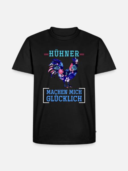 Huhn Ei - Männer Premium Bio T-Shirt - Schwarz
