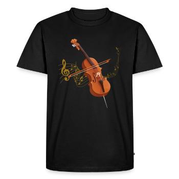 violoncelle - T-shirt Premium bio Homme - noir - Devant - Nico (187cm)