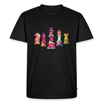 Chess king - Men's Premium Organic T-Shirt - black - Front - Nico (187cm)