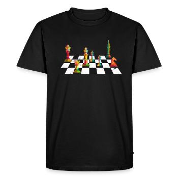 Sport d'échecs - T-shirt Premium bio Homme - noir - Devant - Nico (187cm)