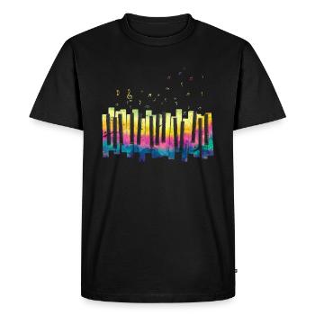 Piano Musiker - Männer Premium Bio T-Shirt - Schwarz - Vorne - Nico (187cm)