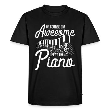 Piano - T-shirt Premium bio Homme - noir - Devant - Nico (187cm)