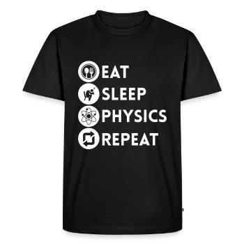 Physics Physicists - Men's Premium Organic T-Shirt - black - Front - Nico (187cm)