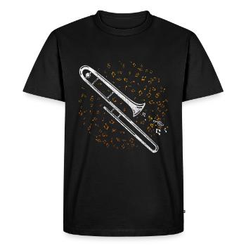 Trombone trombone player - Men's Premium Organic T-Shirt - black - Front - Nico (187cm)