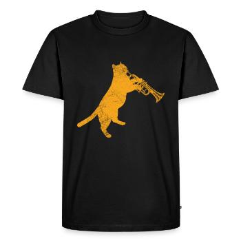 Trompette - T-shirt Premium bio Homme - noir - Devant - Nico (187cm)