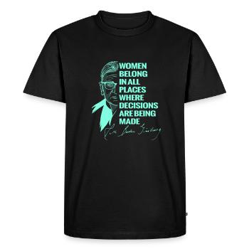 Ruth Bader Ginsburg Juge de la Cour RBG LGBT I dissidence - T-shirt Premium bio Homme - noir - Devant - Nico (187cm)