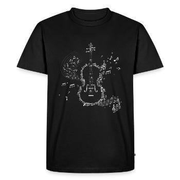 Instrument de musique pour violon - T-shirt Premium bio Homme - noir - Devant - Nico (187cm)