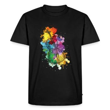 Cello musician music - Men's Premium Organic T-Shirt - black - Front - Nico (187cm)