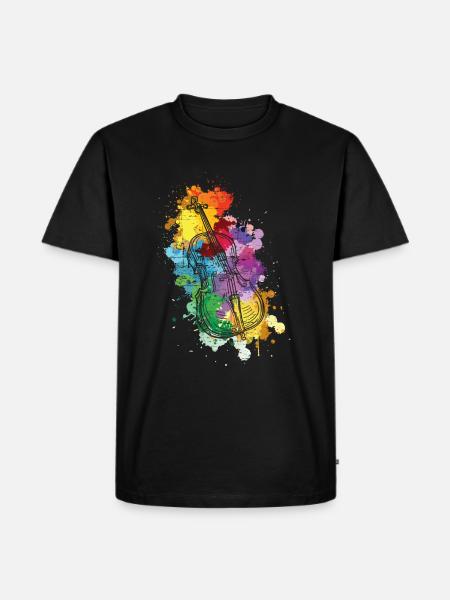 Cello musician music - Men's Premium Organic T-Shirt - black