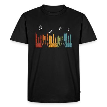 Piano pianiste - T-shirt Premium bio Homme - noir - Devant - Nico (187cm)