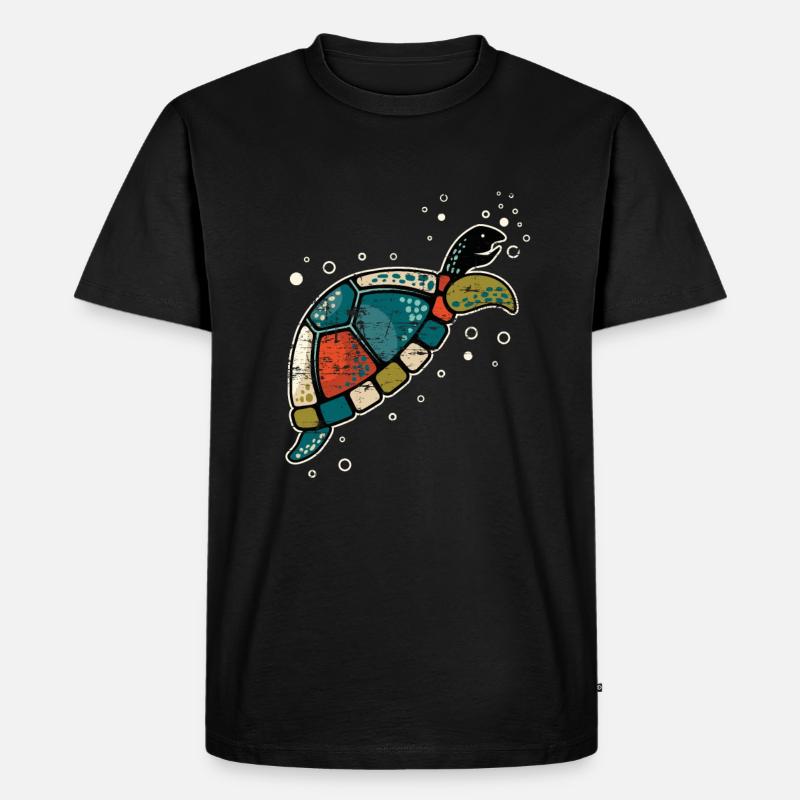 turtle - Men's Premium Organic T-Shirt - black