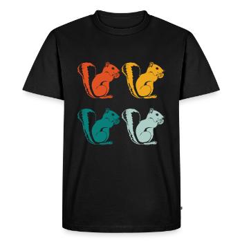 Squirrel animals - Men's Premium Organic T-Shirt - black - Front - Nico (187cm)