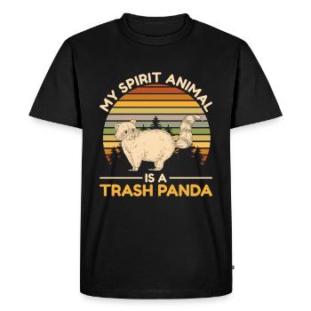 racoon - Men's Premium Organic T-Shirt - black - Front - Nico (187cm)