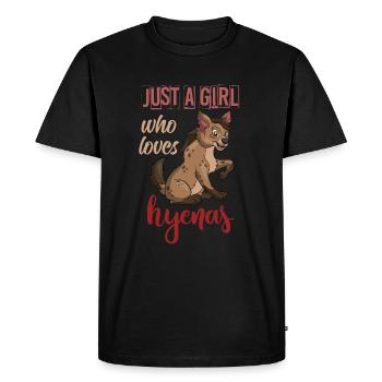 Hyène afrique animal - T-shirt Premium bio Homme - noir - Devant - Nico (187cm)