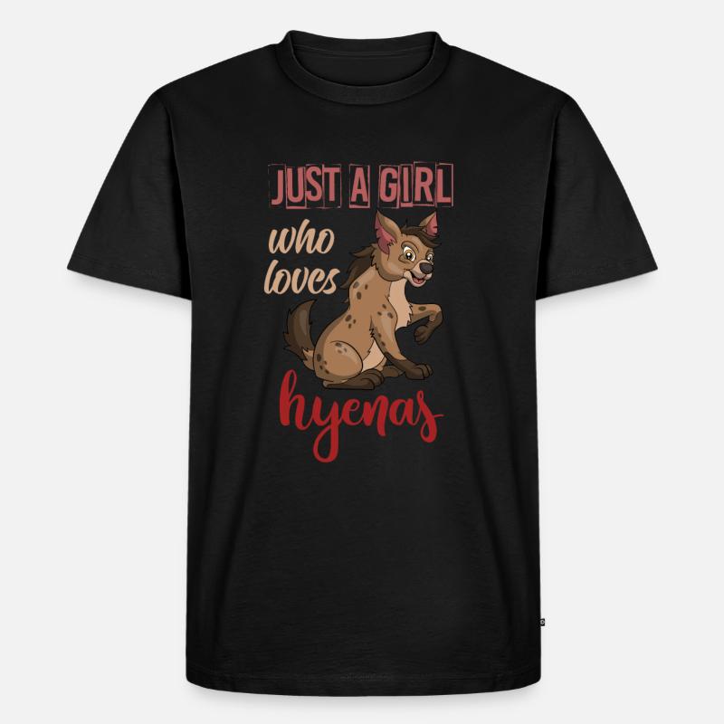 Hyäne Afrika Tier - Männer Premium Bio T-Shirt - Schwarz