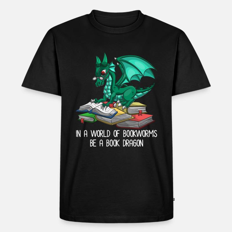 Drachen - Männer Premium Bio T-Shirt - Schwarz