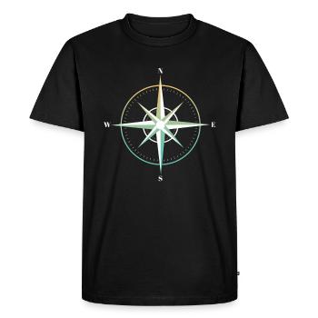 Compas, Kompass, En Plein Air, Nature, Faune - T-shirt Premium bio Homme - noir - Devant - Nico (187cm)