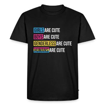 Mois de la fierté pansexuelle - T-shirt Premium bio Homme - noir - Devant - Nico (187cm)