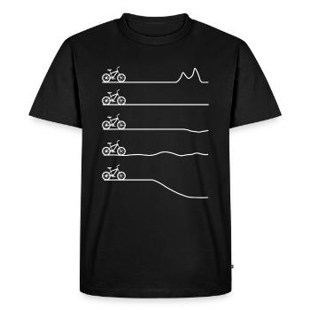 Vélo vélos roue nature - T-shirt Premium bio Homme - noir - Devant - Nico (187cm)