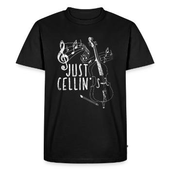 Cello instrument - Men's Premium Organic T-Shirt - black - Front - Nico (187cm)