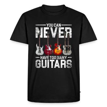 Guitariste guitariste - T-shirt Premium bio Homme - noir - Devant - Nico (187cm)