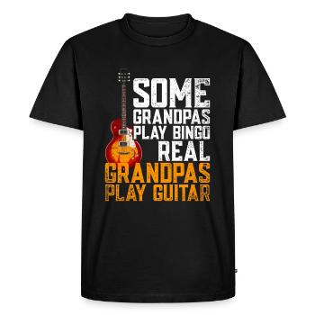 Retraite de la musique de guitare - T-shirt Premium bio Homme - noir - Devant - Nico (187cm)