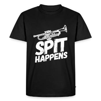 Trompette Trompettes Trompette Spit - T-shirt Premium bio Homme - noir - Devant - Nico (187cm)