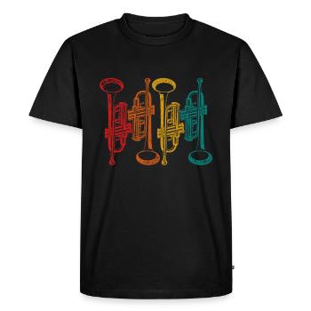 Musique de musicien de trompette - T-shirt Premium bio Homme - noir - Devant - Nico (187cm)