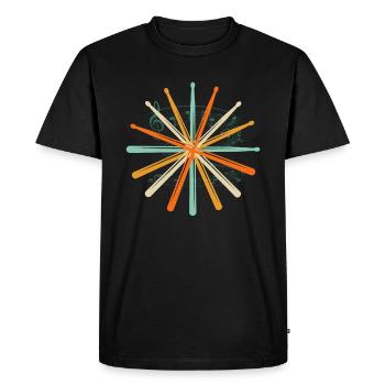 Cadeau de baguettes de batterie - T-shirt Premium bio Homme - noir - Devant - Nico (187cm)