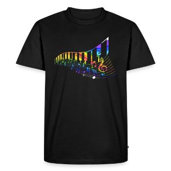 Piano classical music - Men's Premium Organic T-Shirt - black - Front - Nico (187cm)