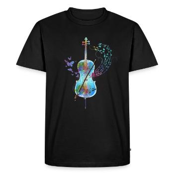Orchestre violoncelle violoncelle - T-shirt Premium bio Homme - noir - Devant - Nico (187cm)