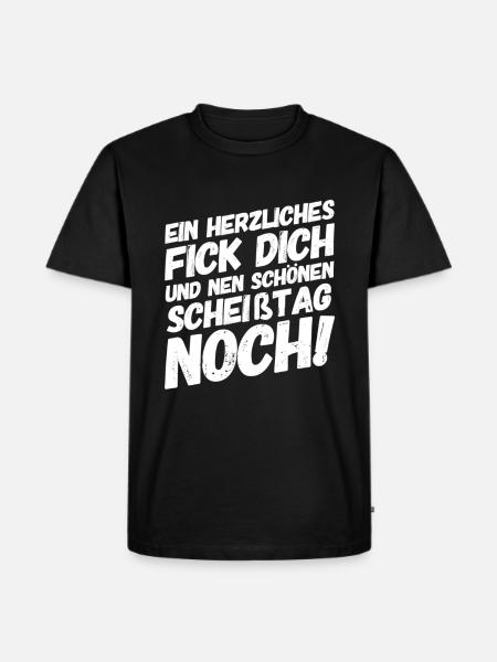 Lustige Sprüche Fick Dich - Männer Premium Bio T-Shirt - Schwarz