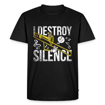 Trombone trombone player - Men's Premium Organic T-Shirt - black - Front - Nico (187cm)