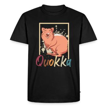 Quokka - T-shirt Premium bio Homme - noir - Devant - Nico (187cm)