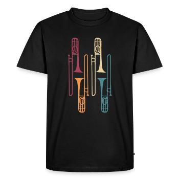 Trombone instrument - Men's Premium Organic T-Shirt - black - Front - Nico (187cm)