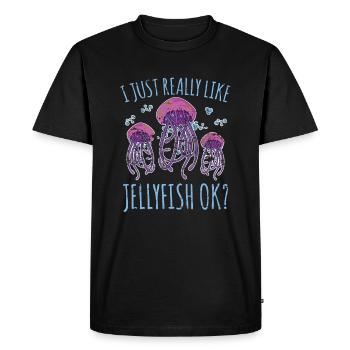 Jellyfish jellyfish - Men's Premium Organic T-Shirt - black - Front - Nico (187cm)