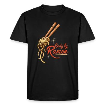 Ramen Soupe de nouilles - T-shirt Premium bio Homme - noir - Devant - Nico (187cm)