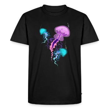jellyfish - Men's Premium Organic T-Shirt - black - Front - Nico (187cm)
