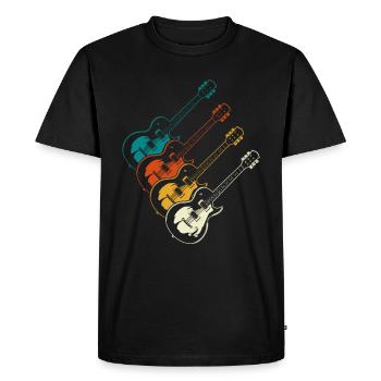 Musicien de musique de guitare - T-shirt Premium bio Homme - noir - Devant - Nico (187cm)