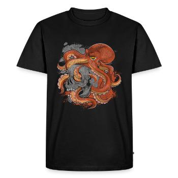 Pieuvres cadeau pieuvre - T-shirt Premium bio Homme - noir - Devant - Nico (187cm)
