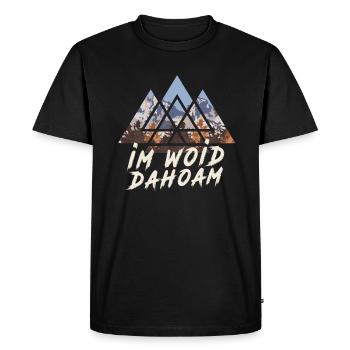 Forest Hiking Nature Bavarian Bavaria Outdoor - Men's Premium Organic T-Shirt - black - Front - Nico (187cm)