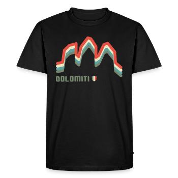 Dolomiti Tre Cime di Lavaredo E5 Tyrol du Sud Italie - T-shirt Premium bio Homme - noir - Devant - Nico (187cm)